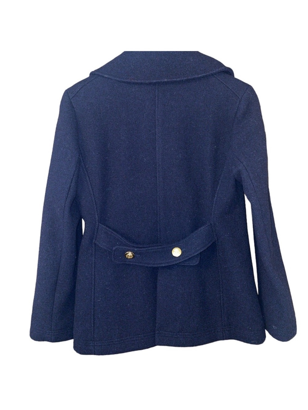 J. Crew Navy Double-Breasted Peacoat with Gold Buttons - Picture 4 of 4